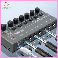 [lzdxwcke2] 6 Channel Audio Mixer Audio Mixer for Professional And Beginners Audio Mixer Sound Board 6 Stereo Line Mixer for Small Clubs Bars