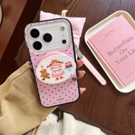 Phone Case Pink Girl Magnetic Stand For IP12 / 13 / 14 17Promax IP16 Phone Case 15 Cartoon 14