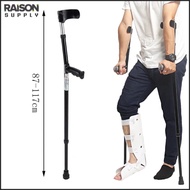 Black Forearm Crutches, Ergonomic Elbow Crutches, Adult Arm Crutches for Travel, Height Adjustable
