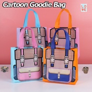Children's Birthday Cartoon Handbag Kids Nonwoven Snack Candy Lunch Bag Cute School Supplies Graduation Goodie Gift