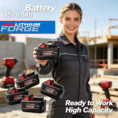 for Milwaukee M18 FORGE XC6.0 XC8.0 48-11-1861 Lithium Battery REDLINK Overheat Fit Cordless Recipro
