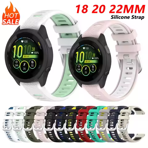 Sports Strap 18 20 22mm Watch Band for Garmin Forerunner 265 265s 255 255s 245 645 158 55 Venu 4 3 3