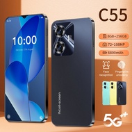 High Quality C55 NEW 4G/5G Smartphone 6.7inch Screen Memory 8GB RAM+256GB ROM Android 14.0