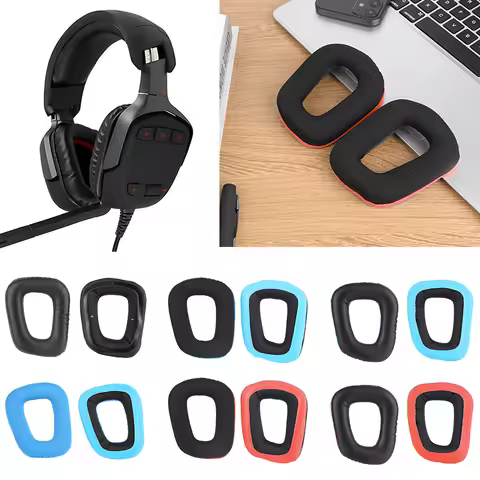 1 Pair Replacement Ear Cushion Memory Foam Headset Ear Cushions for Logitech G35 G930 G430 F450 for