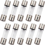 SIXQJZML 10 Pack F5AL Fast-Blow Fuse 5A Max 5 amp 125V Glass Fuses 0.2 x 0.78 Inch / 5 x 20 mm (125V