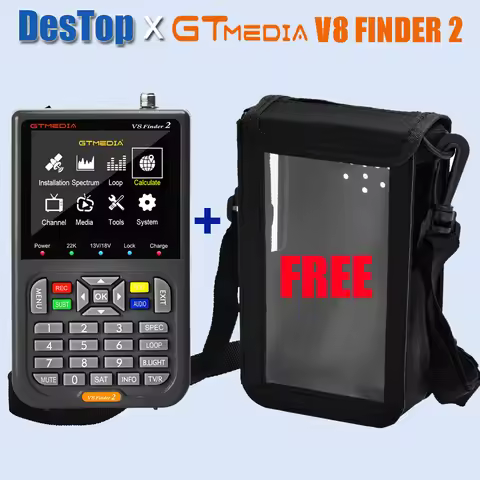 GTMEDIA V8 Finder 2 Grey 7.4V Satellite Signal Finder DVB-S/S2/S2X Digital 1080P HD H.264 VS ST-5150