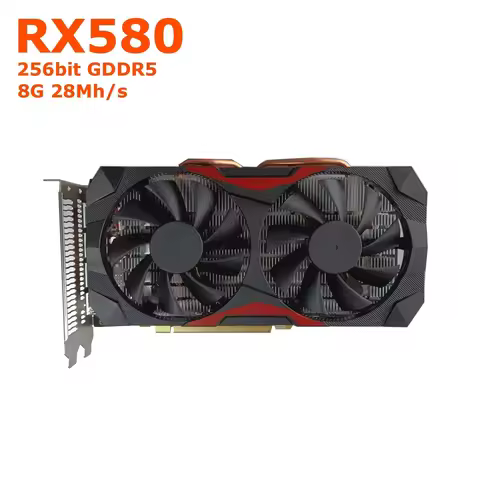 Video Card RX 580 8GB AMD Radeon 256Bit 2048SP GDDR5 GPU RX580 8G Graphics Cards non lhr 6g hashrate