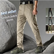 Men Tactical Pants Stretch Fabric IX9 Military Trousers Waterproof Hiking Camping Seluar Lelaki Read