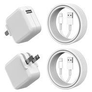 iPad Charger iPhone Charger, 2-Pack 【Apple MFi Certified】 12W Charger iPad Foldable Portable Travel 