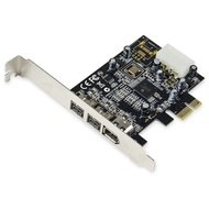 -PEX30016 3 Port IEEE 1394 Firewire 1394B & 1394A PCIe 1.1 X1 Card TI XIO2213B Chipset Requires Lega