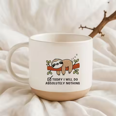 TODAY I WILL DO ABSOLUTELY NOTHING Funny Water Bottle Tea Drinkware Melamine Cup for Coffee Beer Mug