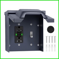 RV Electrical Outlet Panel Stainless Steel Outlet Panel 20A Temporary Distribution Box Electrical Br