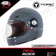 TORC T1 HELMET (หมวกเรโทร TORC รุ่น T1) Black Gloss ดำเงา เล็ก