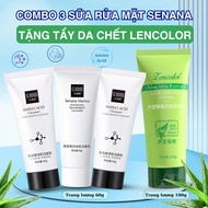 Combo 3 Sữa Rửa Mặt Làm Sạch Da Dịu Nhẹ Senana 60g Tặng Ngay 1 Gel Tẩy Tế Bào Chết Lô Hội Lencolor 1