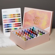 Popular 58 Color Korean Macaron Sweetheart gel Set Macaron Set of Nail Gel Polish with chart