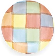 Plate, Curry Plate, 8.7 inches (22 cm), Colors, Square Pattern, Made in Japan