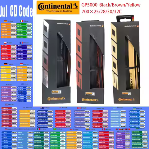 Continental Grand Prix 5000 GP5000 Road Bicycle Tire 700x25C/28C/30C/32C Black/Brown/Yellow With Box