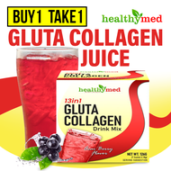 [Buy1 Take1 Today] Healthymed Gluta Collagen Drink Mix Acai Berry Juice glow skin care beauty white 