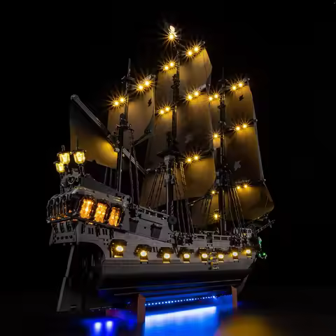Led Light Kit Suitable for LEGO Captain Jack Sparrow's Pirate Ship 10365 Lamp Icons Not Include Buil