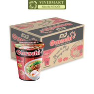 [THÙNG 24 LY] - MASAN - Mì ly Omachi (KHÔNG THỊT) 3 hương vị: Xốt Bò Hầm/ Sốt Bò Hầm Sườn Hầm Ngũ Qu