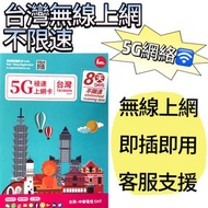 Bm台灣【8日全程 5G不限速】極高速 無限上網數據卡 上網卡 電話卡 旅行電話咭 Data Sim咭