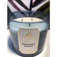 Bath and Body Works (BBW) Scented Candle 3-wick Bergamot Water Lilin Wangi