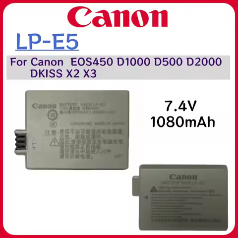 Original LP-E5 digital camera battery 1080mAh LP-E5 rechargeable battery, suitable for Canon EOS450 