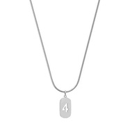 [SEV] Stainless Steel Angel Number Necklace 0 1 2 3 4 5 6 7 8 9 Rectangle For Women Men Hollow Lucky