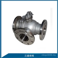 Ball Valve Tee Stainless Steel Manual Q45F Ball Valve Valve Cast Steel Flange T-Type Q44FL Type Tee 