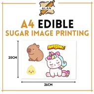 EDIBLE SUGAR IMAGE PRINTING / ICING IMAGE PRINTING | A4 | HALAL | 可食用打印纸