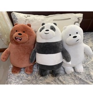 ✨ Hot Sale ✨❤We Bare Bears ❤ Cartoon We Bare Bears Lying Bear Stuffed Animal Grizzly Gray White Bear Panda Plush Toys fo