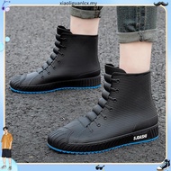 Shimano Waterproof Rain Boots for Men Rubber Shoes Fishing Husband Galoshes PVC Ankle Water Boots Ma