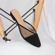 Heaves - Sandal Hak Wanita Azzara 2Cm Black Transparent - Sandal Wanita
