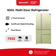 SHARP 650L 5 Doors Inverter Refrigerator SJ-FX660W-CG with Auto Ice Maker