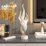 Light Luxury Bookshelf Desktop Decoration Art Decoration Art Feather High-End Soft Decoration Office