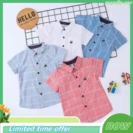 1-6Y Boy Shirt Kids Short Sleeve Cotton Baju Budak Lelaki Baby Kids Shirt  Korean Style Baju Batik K