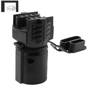 Trailer Light Adapter 7-Pin Round to 4-Pin 5-Pin Flat Trailer Plug Trailer Power Connector for RV Bo