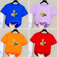 Boys Sets Silky Regular Tshirts Cartoon Unisex Kids Tshirts Tshirt Kolar Budak Lelaki Basketball