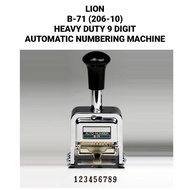 (1PC) LION B-71 [206-10] Automatic Numbering Machine | 9 Digit X 1PC