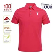 t shirt men polo t shirt man EuropeanTour Men's Outdoor Golf Polo Short Sleeve 3 Button Quick Dry Casucal Pique Jersey Polo Shirts polo t shirt man