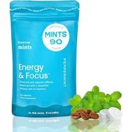 Natural Energy Revitalizing Mints | Natural Caffeine + B12 & L-Theanine | Sugar-Free, Vegan | Sustai