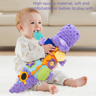 Baby Toys 0-6 Months, Plush Baby Soft Stuffed Animal Kids Toys With Multi Textures, Rattle, Crinkle,