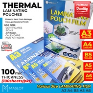Uniplus Laminate Film Laminating Pouch 100mic A3/A4/A5/B5/A6 Thick