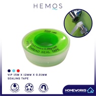 VIP 15M X 12MM X 0.01MM SEALING TAPE FOR WATER TAP PIPE THREAD