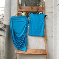 2hand blue set, waist 56 to 64cm, length 70cm, code 309