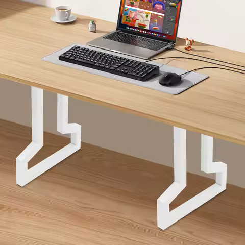 2 PCS Steel Table Legs, Black/White 28.5-in 2 PCS Table Frame, Table Leg for Coffee Table Dining Tab