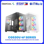DeepCool CG530U 4F Panoramic Curved Glass Dual Chamber ATX Case R-CG530U-WHAGA4-G/R-CG530U-BKAGA4-G