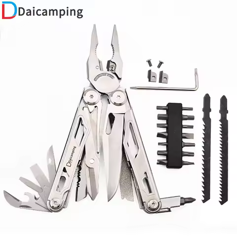 Daicamping 30 Replaceable Part Knife Cutter EDC Multitool Survival Gear Plier Multi-tool Folding Kni