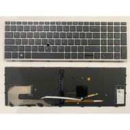 US Layout Laptop keyboard for HP Elitebook 755 G5 850 G5 850 G6 with point with backlit Silver