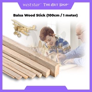 [WE-ARTS] Balsa Wood Stick, Balsa Wood, Kayu Balsa (100cm /1 meter) - NEW SIZE